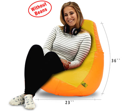 Bean Bag XL ORANGE&YELLOW BEAN BAG-COVERS(Without Beans)