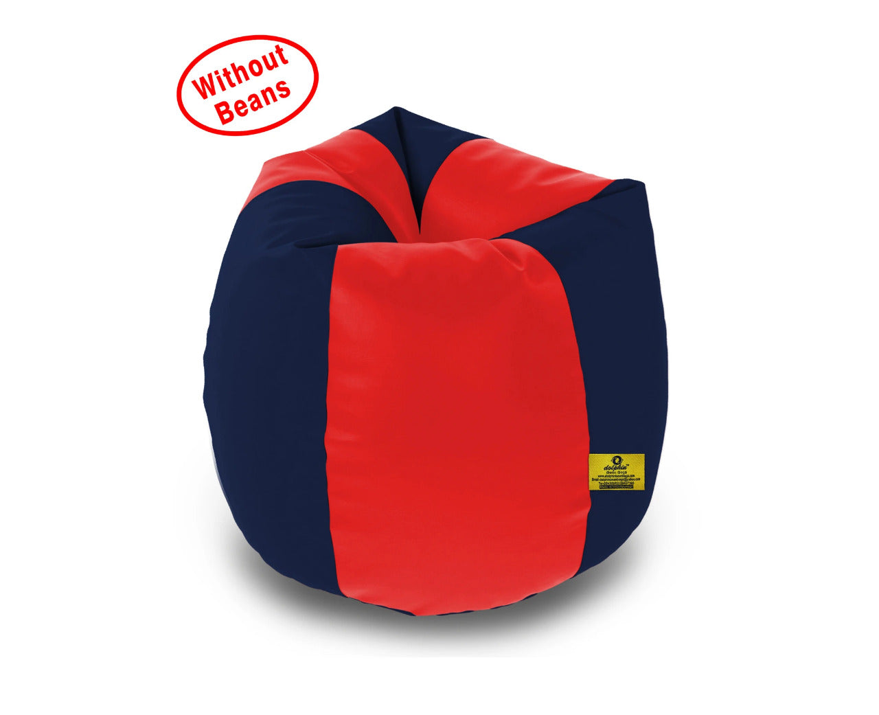 Bean Bag XL RED&NAVY BLUE BEAN BAG-COVER (Without Beans)