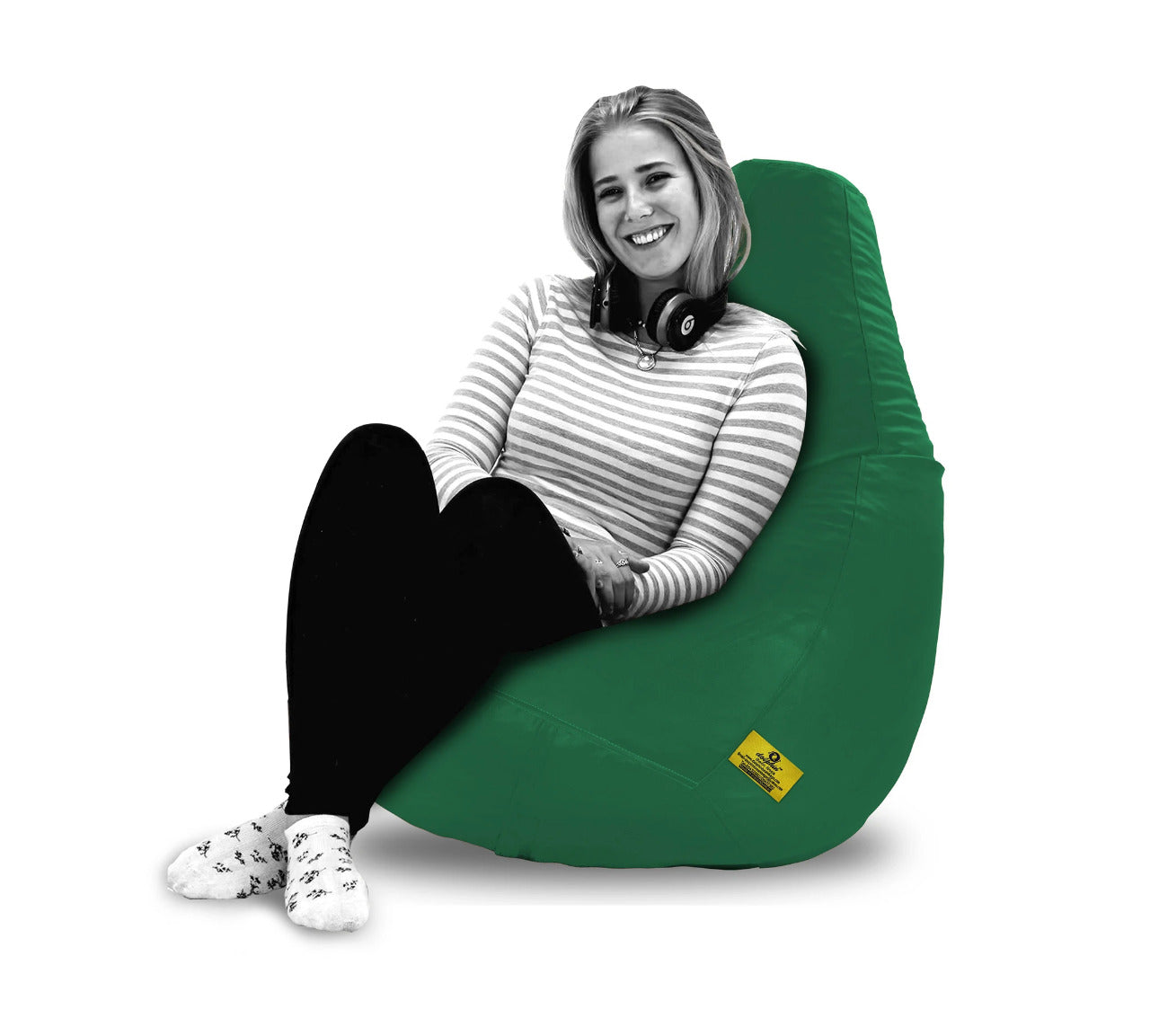 Bean Bag : XXL BEAN BAG-B.GREEN - FILLED (With Beans)