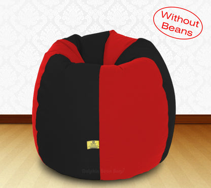 Bean Bag XXL BLACK RED-FABRIC-COVERS(WITHOUT BEANS)