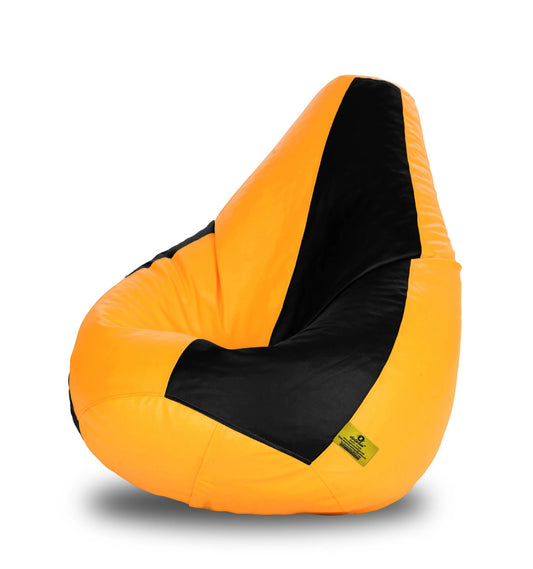 Bean Bag : 2XL BLACK&YELLOW BEAN BAG-FILLED(With Beans)