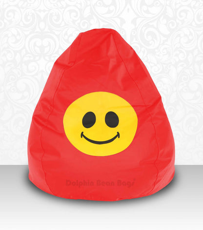 Bean Bag  2XL Bean Bag Red-Smiley-FILLED (with Beans)