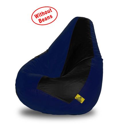 Bean Bag: XXL Black & N.Blue Bean Bag Cover (Without Beans)