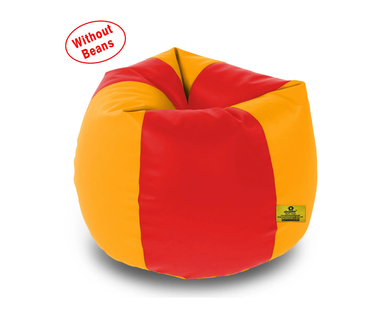Bean Bag: XXL Red & Yellow Bean Bag Cover (Without Beans)