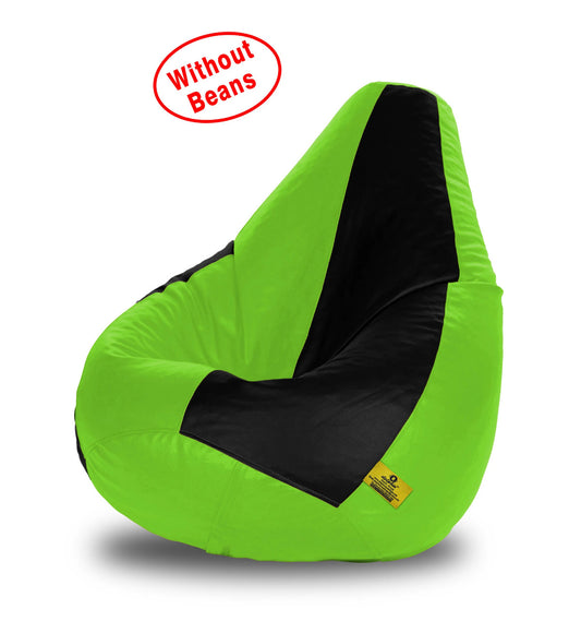 Bean Bag: XXL Black & F.Green Bean Bag Cover (Without Beans)