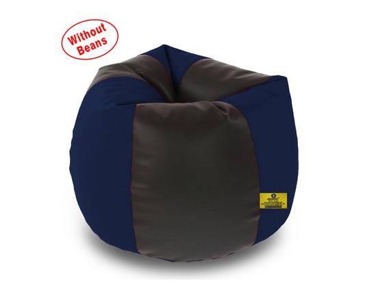 Bean Bag: XXL Black & N.Blue Bean Bag Cover (Without Beans)