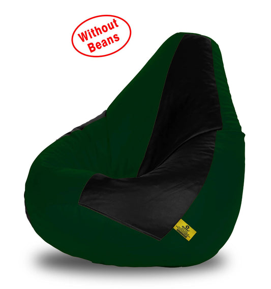 Bean Bag: XXL Black & B.Green Bean Bag Cover (Without Beans)