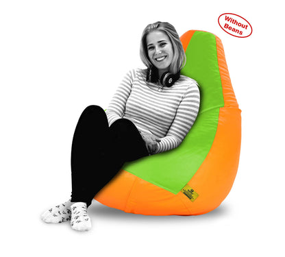 Bean Bag XXL F.GREEN&ORANGE BEAN BAG-COVER (Without Beans)