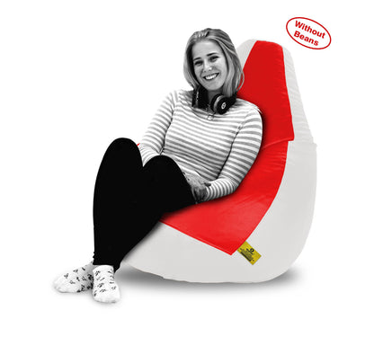 Bean Bag XXL RED&WHITE BEAN BAG-COVER (Without Beans)