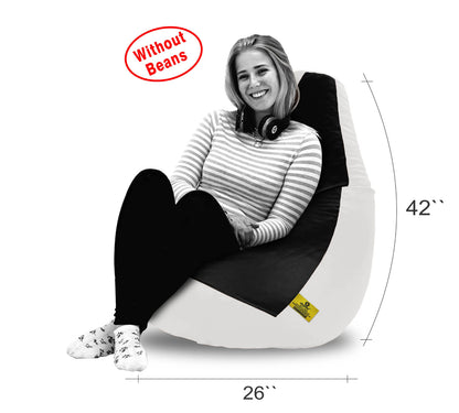 Bean Bag: XXL Black & White Bean Bag Cover (Without Beans)