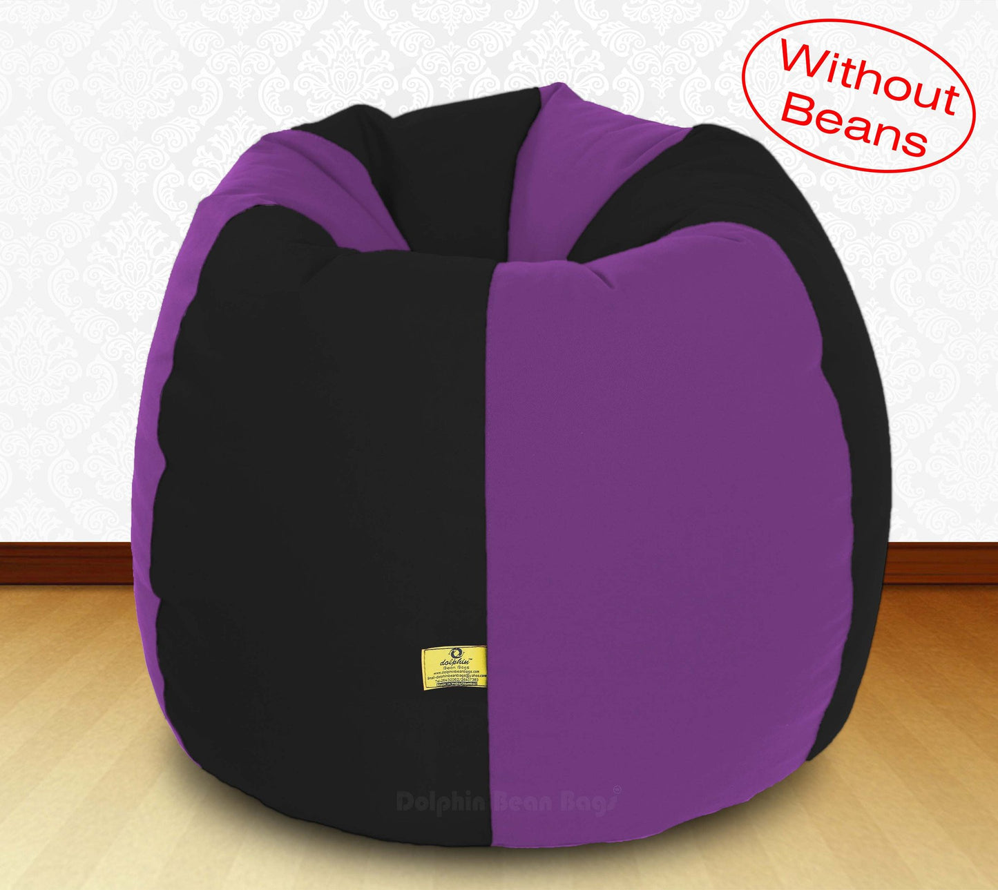 Bean Bag; XXXL BLACK/PURPLE-FABRIC-COVERS WITHOUT BEANS