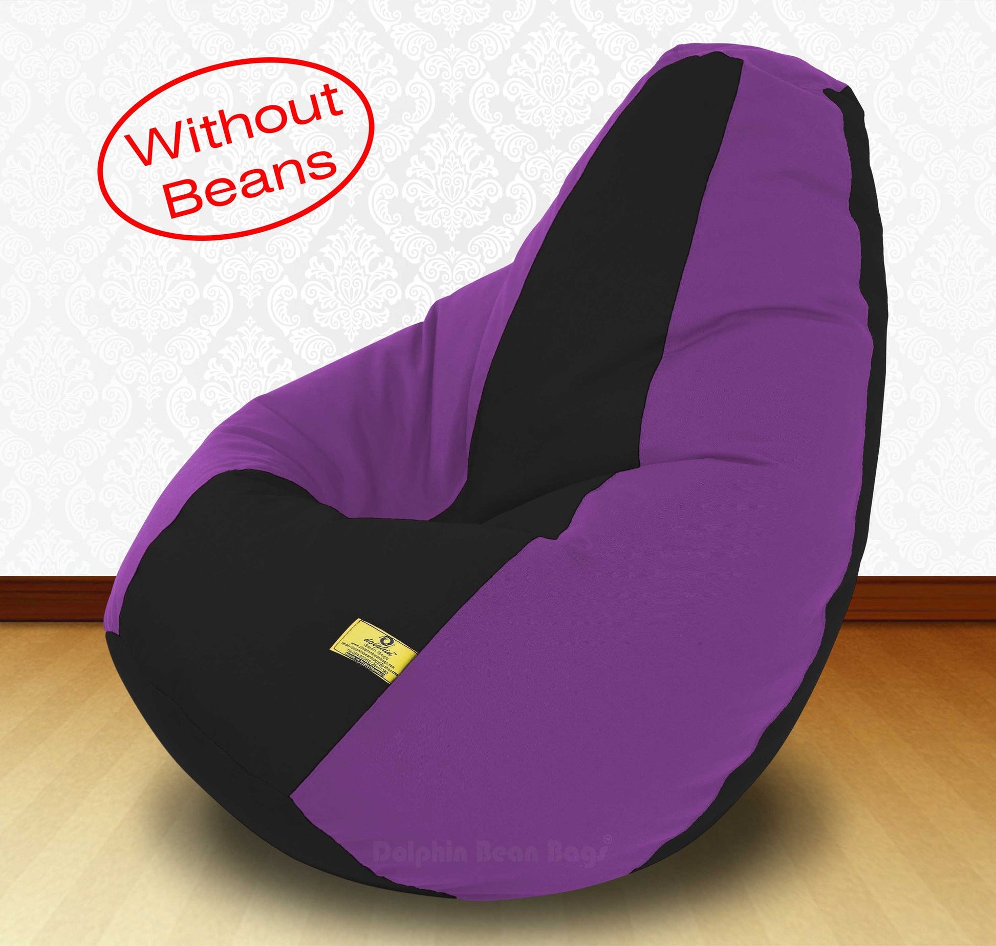 Bean Bag; XXXL BLACK/PURPLE-FABRIC-COVERS WITHOUT BEANS