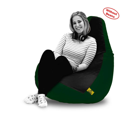 Bean Bag XXXL BLACK&B.GREEN BEAN BAG-COVER (Without Beans)