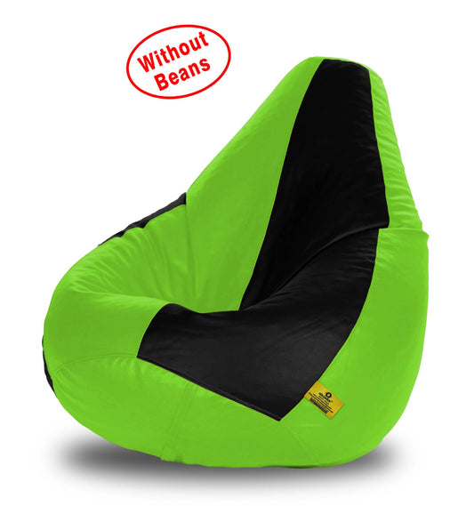 Bean Bag XL BLACK&F.GREEN BEAN BAG-COVER (Without Beans)