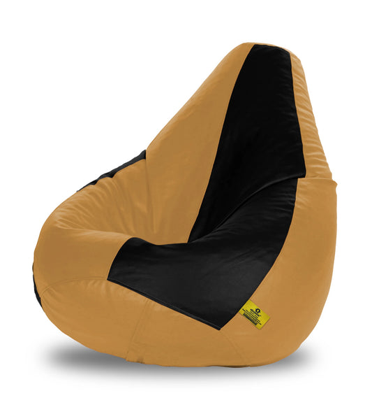 Bean Bag : XXXL BLACK & FAWN BEAN BAG-FILLED(With Beans)