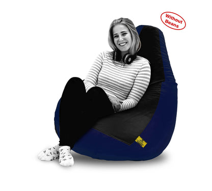 Bean Bag: 3XL BLACK&N.BLUE BEAN BAG-COVER (Without Beans)