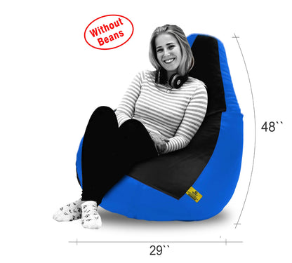 Bean Bag XXXL BLACK&R.BLUE BEAN BAG-COVER (Without Beans)