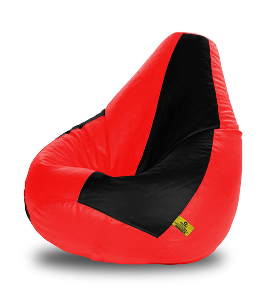 Bean Bag : XXXL BLACK & RED BEAN BAG-FILLED(With Beans)