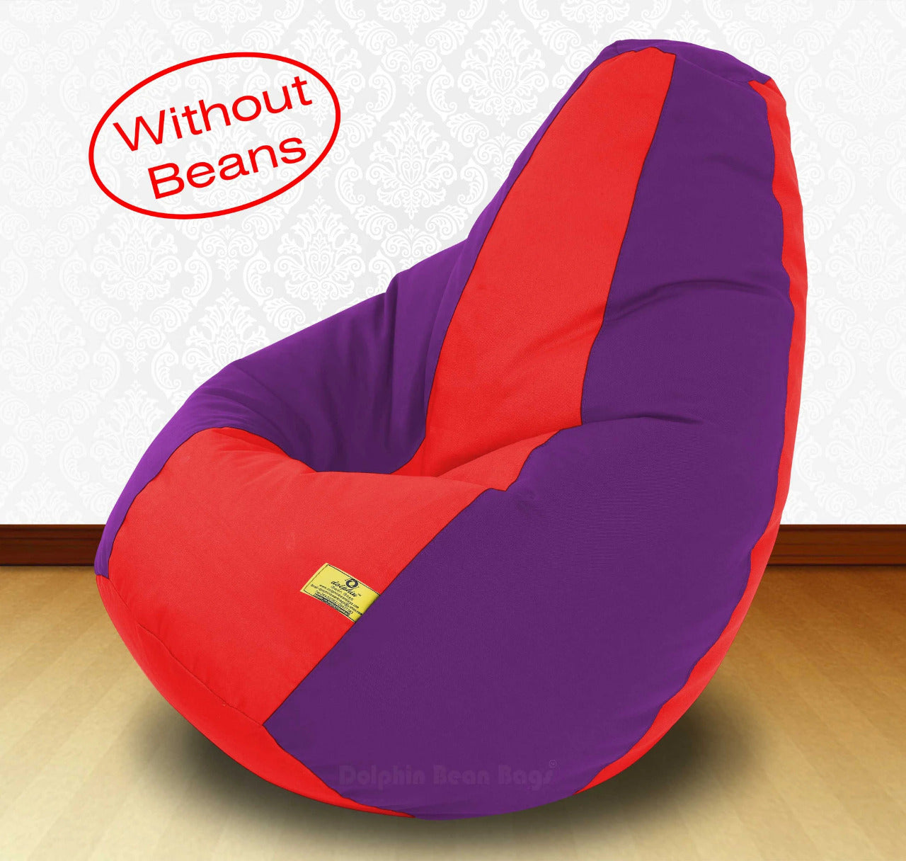 Bean Bag: XXXL Red/Purple-FABRIC-COVERS without Beans