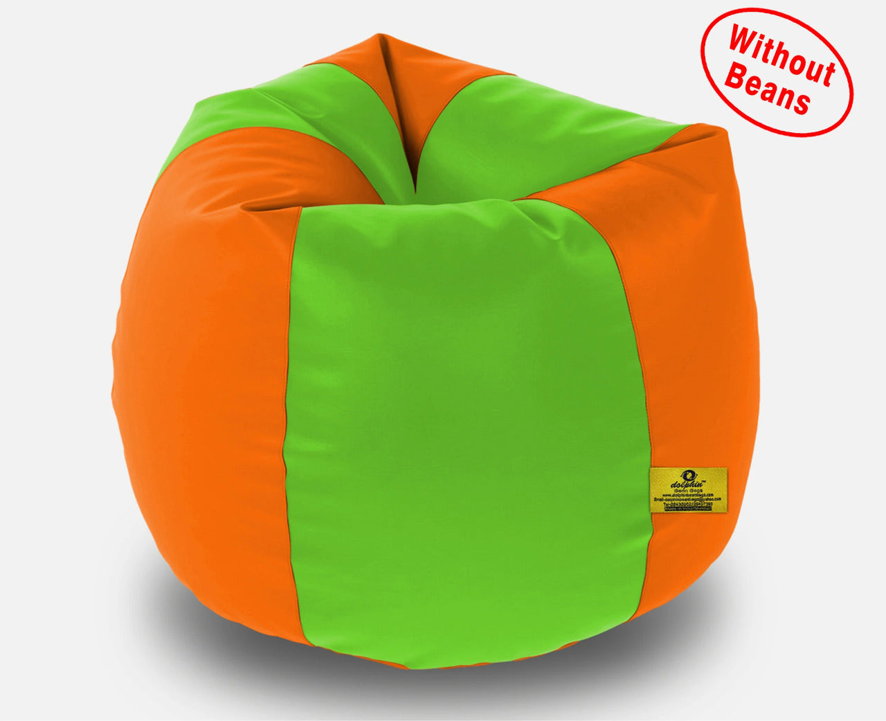 Bean Bag XXXL F.GREEN&ORANGE BEAN BAG-COVERS(Without Beans)