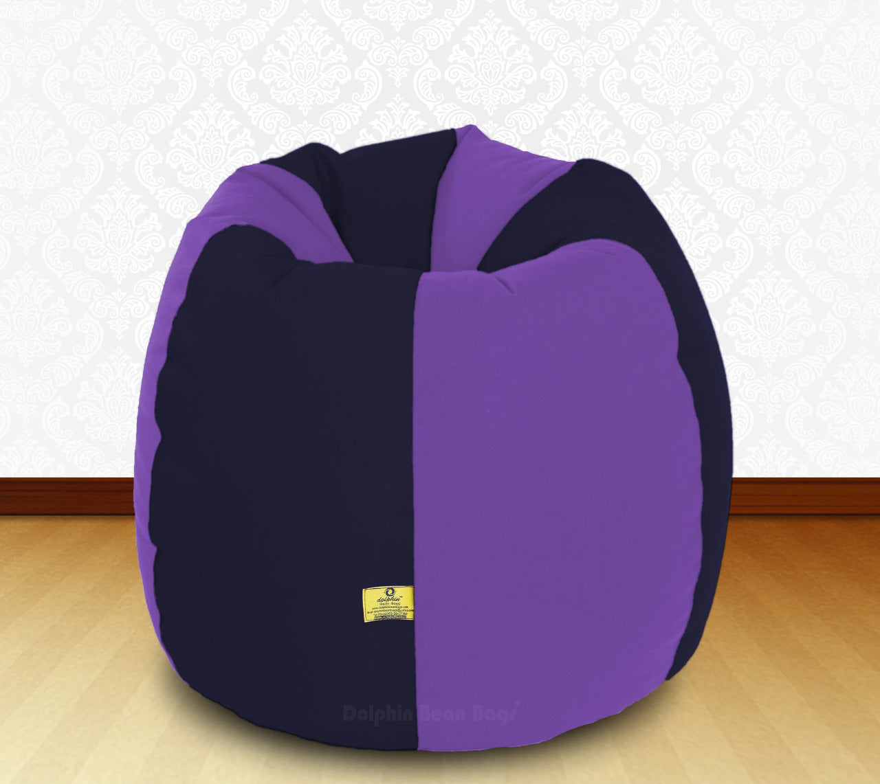 Bean Bag : XXXL N.Blue/Purple-FABRIC-FILLED & WASHABLE (with Beans)