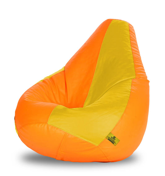 Bean Bag : XXXL ORANGE & YELLOW BEAN BAG-FILLED(With Beans)