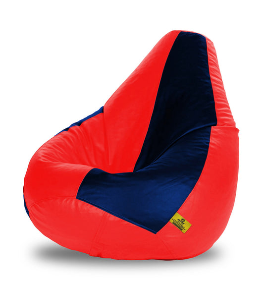 Bean Bag : XXXL RED & NAVY BLUE BEAN BAG-FILLED(With Beans)