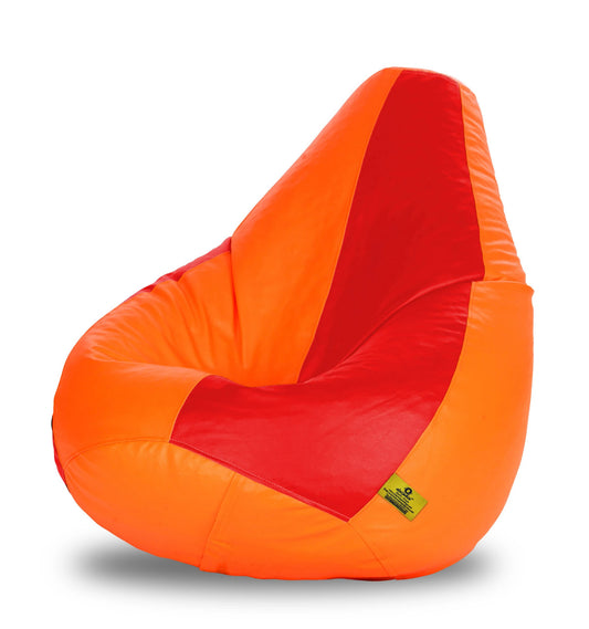 Bean Bag : XXXL RED & ORANGE BEAN BAG-FILLED(With Beans)