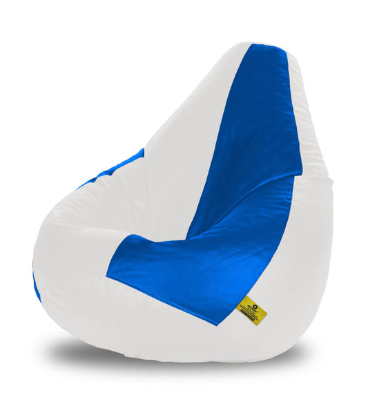 Bean Bag : XXXL WHITE & R.BLUE BEAN BAG-FILLED(With Beans)