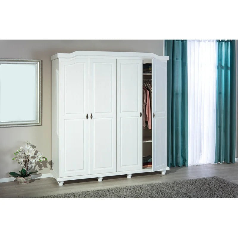 4 Door Wardrobe: Beautiful 4 Door Solid Wood Wardrobe
