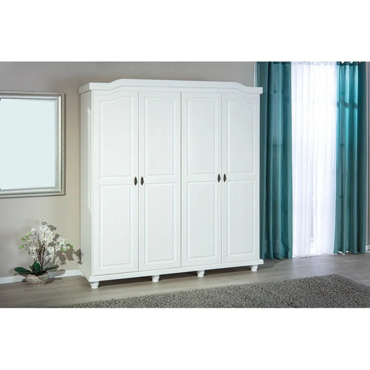 4 Door Wardrobe: Beautiful 4 Door Solid Wood Wardrobe