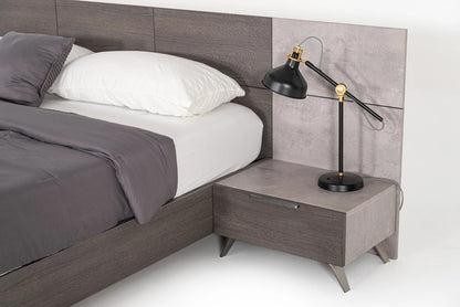Bedroom Set Faux Concrete & Grey Bedroom Set