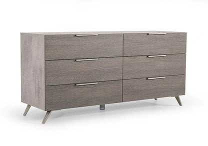 Bedroom Set Faux Concrete & Grey Bedroom Set