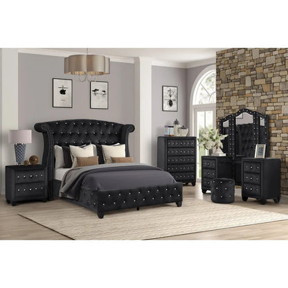 Bedroom Set: Full Bed 5 Piece Bedroom Set