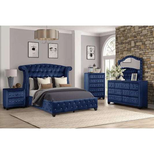 Bedroom Set: Full Bed 5 Piece Bedroom Set