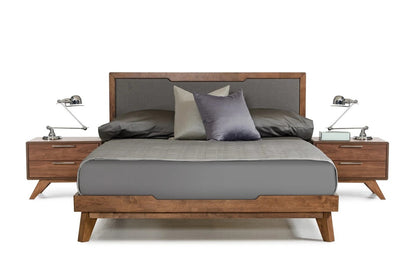 Bedroom Set : Grey & Walnut Bedroom Set