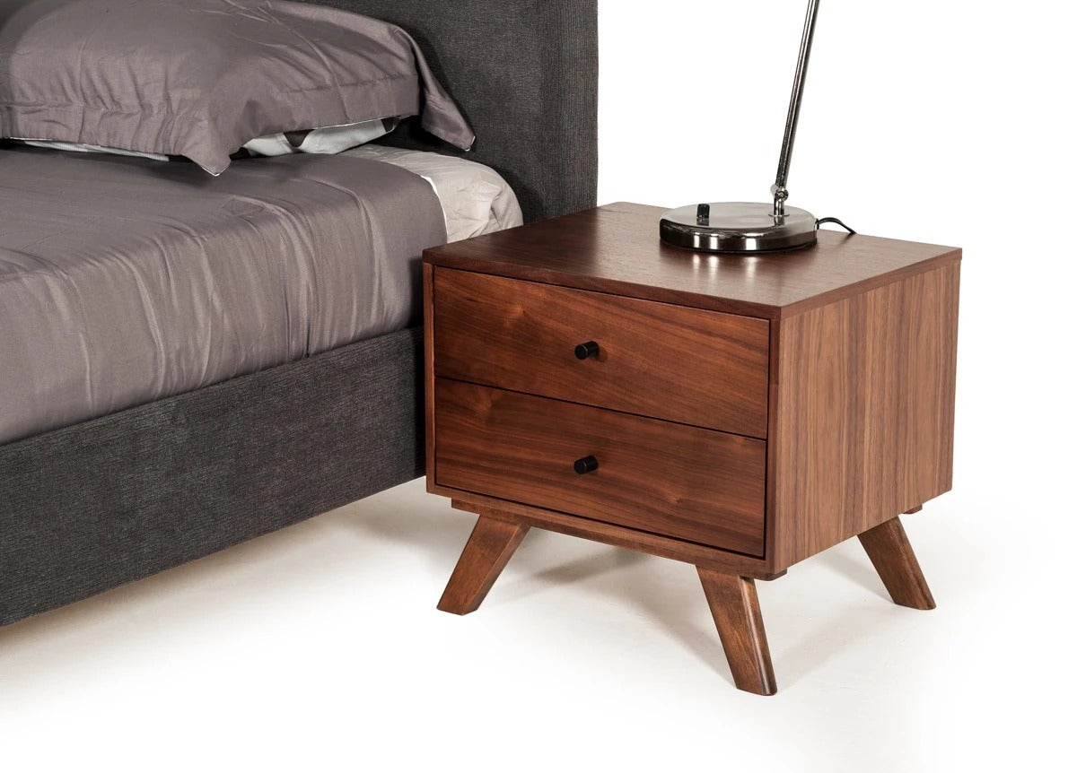 Bedroom Set: Grey & Walnut Bedroom Set