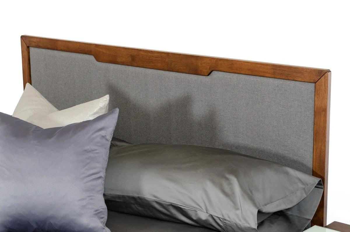 Bedroom Set : Grey & Walnut Bedroom Set