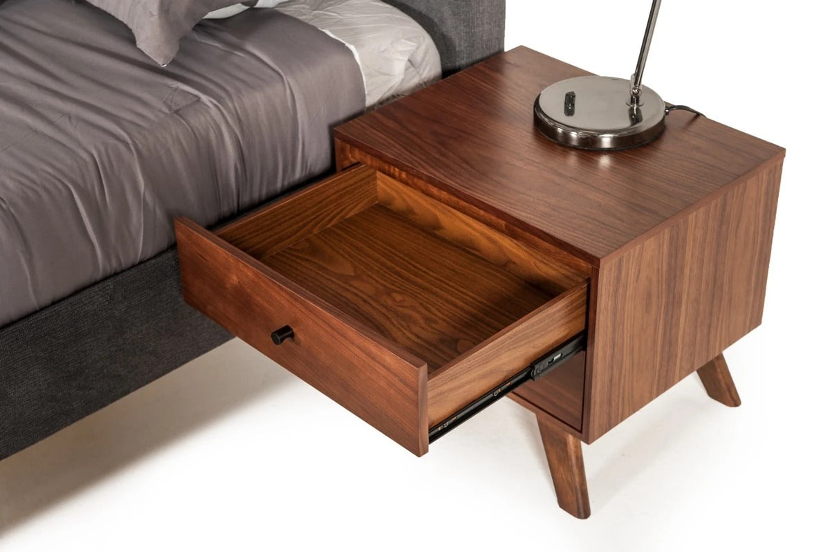 Bedroom Set: Grey & Walnut Bedroom Set
