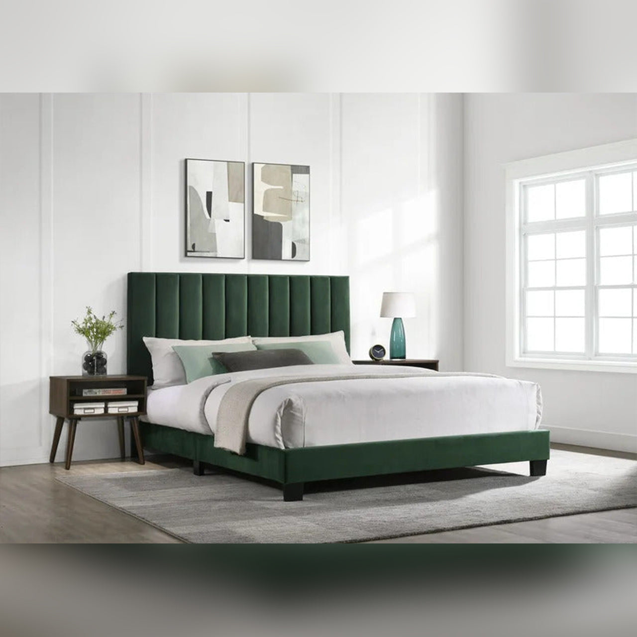 Bedroom Set Queen Size Platform 2 Piece Bedroom Set
