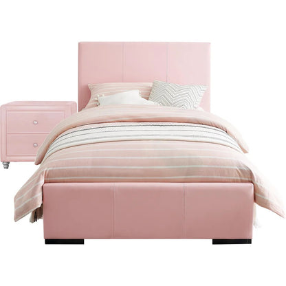 Bedroom Set: Upholstered Platform 2 Piece Bedroom Set