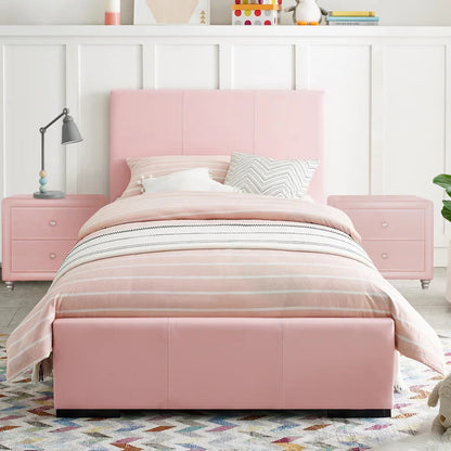 Bedroom Set: Upholstered Platform 2 Piece Bedroom Set