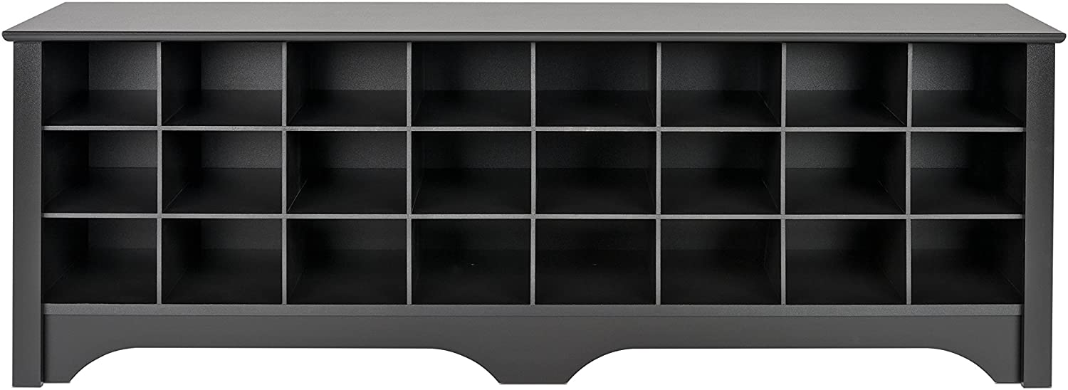 Benches : 24 Pair Shoe Storage Cubby Bench