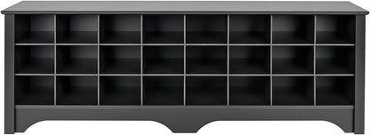 Benches : 24 Pair Shoe Storage Cubby Bench