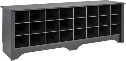 Benches : 24 Pair Shoe Storage Cubby Bench