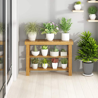 Benches: 3-Tier Bamboo Shoe Rack Bench