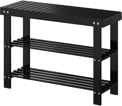 Benches: 3-Tier Bamboo Shoe Rack Bench