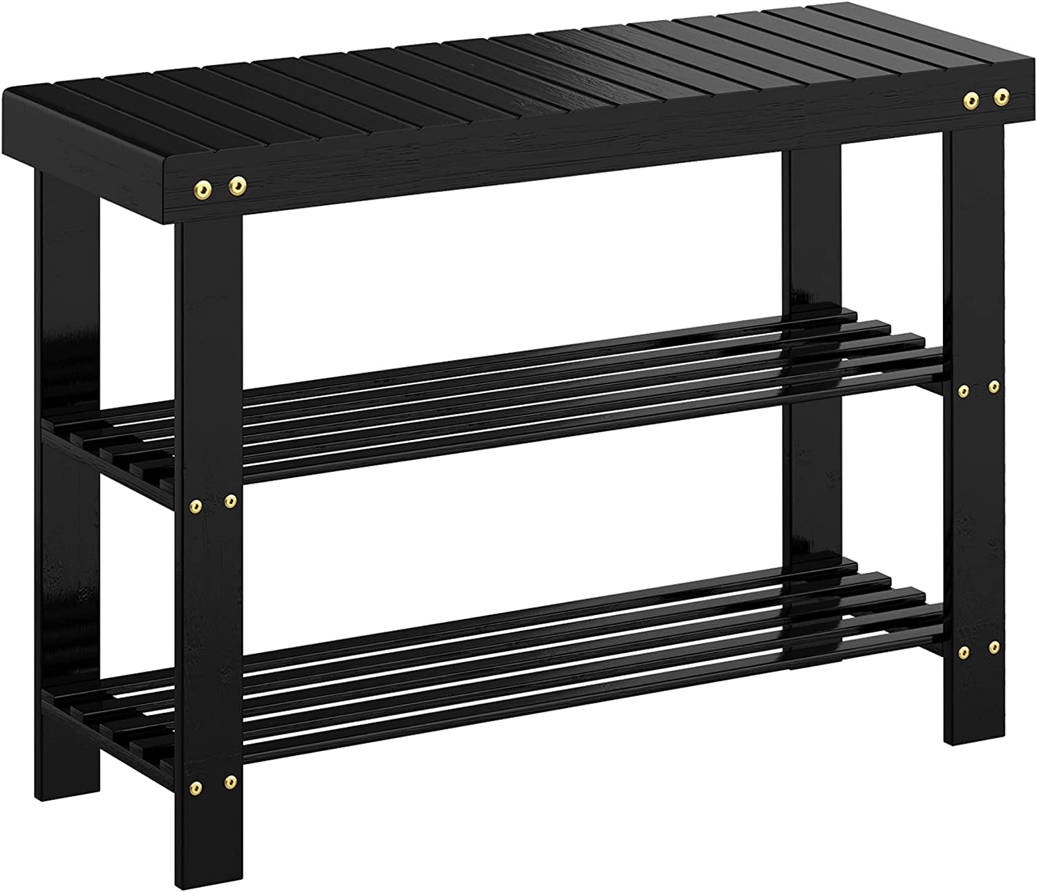 Benches: 3-Tier Bamboo Shoe Rack Bench