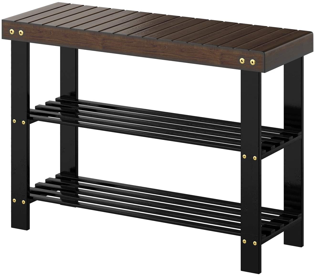 Benches: 3-Tier Bamboo Shoe Rack Bench
