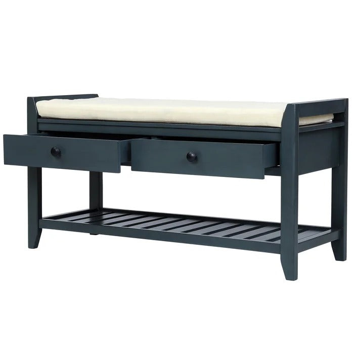 Benches: 3 Pair Shoe Rack With Seat
